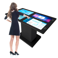 Kiosco de Información y Consulta de 43 y 55 Pulgadas, con Pantalla Táctil Horizontal Interactiva, Todo en Uno, para Marketing