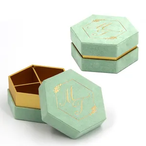 लक्जरी कैंडी भंडारण उपहार कागज बॉक्स शादी एहसान के लिए कस्टम हेक्सागोनल रचनात्मक संगमरमर वेडिंग एहसान बॉक्स कैंडी उपहार बॉक्स