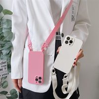 Nouvelle Arrivée 2023 – Coque de Téléphone Magnétique Antichoc en TPU de Luxe avec Anneau et Cordon Croisé, Compatible iPhone 13/12/Mini/11/14/15 Pro Max/7/8