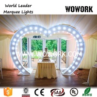 Arche de mariage WOWORK 2026 de 8 pieds, grande forme de cœur, RGBW, imperméable, pour la décoration de mariage en extérieur