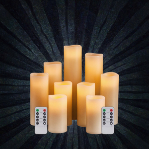 Party Dots 9 stuks vlamloze LED-kaarsen 2 afstandsbedieningen Elektrisch Kerstmis Nieuwjaar Halloween Ramadan Terug naar schooldecoratie - Product Image 3