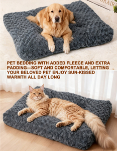 Coussin de cage pour chien et tapis de lit pour chat - Hiver, fond antidérapant, lit pour animaux de compagnie <span class=keywords><strong>durable</strong></span>, doux, chaud, lavable, coussin de sol pour tous les animaux - Product Image 1