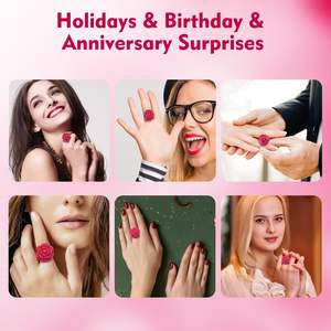 Anel de dedo feminino popular rosa vibrador sexo brinquedo - Product Image 6