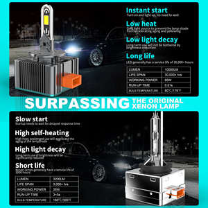 Feux de route et de croisement en cuivre U D90 80W 80000LM 6500K D1 D2 D3 D5 4575 15 puces IP68 Ventilateur silencieux Canbus Plug and Play Phare LED - Product Image 3