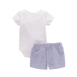 Conjunto de ropa de verano para bebé recién nacido, 2023 algodón, manga corta, 2 piezas, 100%