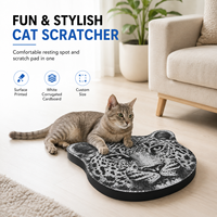 Grattoir pour chat mural vertical en carton ondulé blanc écologique imprimé sur mesure, OEM ODM Surface