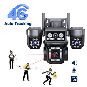 Caméra <span class=keywords><strong>de</strong></span> sécurité domestique extérieure PTZ 8MP CMOS cylindrique IP66, 4G, 4 objectifs, couleur intégrale, H.265+, détection <span class=keywords><strong>de</strong></span> mouvement - Product Image 1