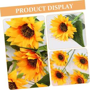 Flor Artificial de Girasol Individual de Látex de Calidad al por Mayor para Decoración del Hogar, Bodas, Exteriores y Parques Infantiles - Product Image 3