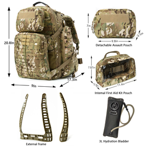Mochila Táctica de Asalto AKmax Adventure de 3 Días, Mochila de Senderismo y Supervivencia con Bolsa Médica, Mochila de Pesca y Caza - Product Image 2