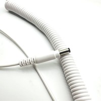 Câble de charge DC5521 pour équipement de beauté Câble de charge CC pour équipement de beauté NOUL12/0.14 PP * 2C OD3.5mm Veste en PVC blanc