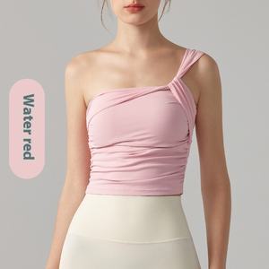 Femmes léger respirant Modal Yoga <span class=keywords><strong>gilet</strong></span> <span class=keywords><strong>Long</strong></span> Slim-Fit beauté dos entraînement sous-vêtements avant couleur unie pur désir Fitness - Product Image 6