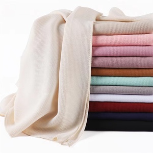 Zifeng OEM Turbante Nigeriana Para Casamento Tradicional Venta al por mayor Plain Bubble Chiffon Hijab - Product Image 1