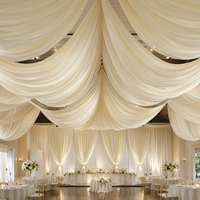 Cortina de Techo Elástica Personalizable de Spandex para Bodas, Telón de Fondo de Poliéster para Decoración de Escenarios de Eventos y Fiestas, Tela de Seda Láctea