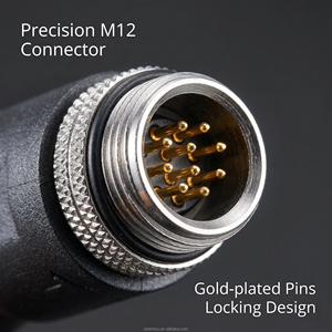 <span class=keywords><strong>Conector</strong></span> Circular Impermeable M8 de 4 Pines, <span class=keywords><strong>Conector</strong></span> Eléctrico IP67, Prensaestopas para Cable, <span class=keywords><strong>Conector</strong></span> <span class=keywords><strong>Ethernet</strong></span> RJ45 <span class=keywords><strong>M12</strong></span> - Product Image 4