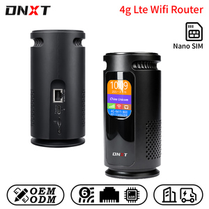 Router DNXT 4G de 2.4GHz y 300Mbps, Router Wifi 6 Mini, Router 4G LTE Cat4 con Pantalla LCD y Tipo-C, Router 4G con Ranura para Tarjeta SIM para Uso Profesional - Product Image 1