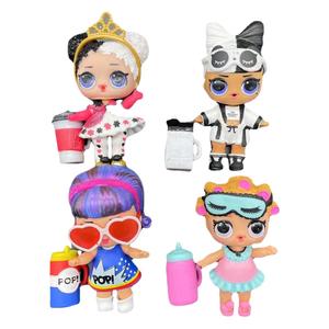 Glittery Girl <b>Doll</b> Set With Gold Head Plastic Toys For Role <b>Play</b> Fashion Accessories 144 Pieces PVC Packaging - Product Image 5