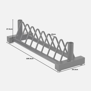Estante de placa de parachoques de Metal Tellus Fitness, almacenamiento de suelo de disco de peso, barra de gimnasio y soporte <span class=keywords><strong>para</strong></span> Mancuernas, bancos y bastidores de gimnasio - Product Image 2