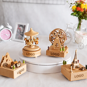 Direkt vom Hersteller: Hölzernes Karussell-Ballett-Riesenrad-Spieluhr mit 18 Tönen und Anpassbarer Melodie als Geschenk - Product Image 1