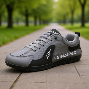 Feinaipao Men's Spring Casual Basketball <b>Style</b> Low-Top Sneakers Lightweight Rubber Sole Round Toe Lace-Up <b>Walking</b> <b>Shoes</b> - Product Image 2