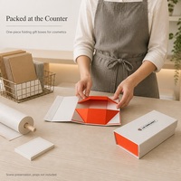 Boîte cadeau magnétique pliable blanche, emballage en carton personnalisé pour cosmétiques et cadeaux