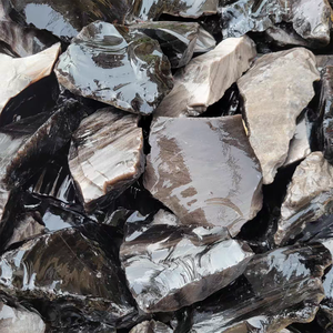 Pierre d'obsidienne argentée naturelle de haute qualité, taillée, écologique, de <span class=keywords><strong>forme</strong></span> irrégulière, utilisée pour la décoration - Product Image 4