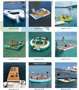 Île flottante gonflable en PVC épaissie pour 6 personnes, bateau pirate, amusement, fête aquatique personnalisée, yacht - Product Image 6