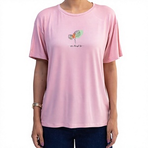 Camiseta Estampada para Mujer, Diseño Gráfico Clásico, Algodón Jersey, Manga Corta, Logotipo Personalizado, Fabricante OEM - Product Image 1