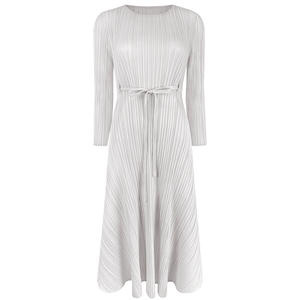 Vestido <span class=keywords><strong>de</strong></span> Mujer Nuevo <span class=keywords><strong>de</strong></span> Primavera <span class=keywords><strong>2022</strong></span>, Estilo Coreano, Color Sólido, Cuello Redondo, Estilo Francés, Delgado, Plisado, <span class=keywords><strong>de</strong></span> Longitud Media - Product Image 5