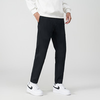 Pantalon Chino Décontracté et Habillé pour Homme avec Logo Personnalisé, Coupe Droite, Boutons et Passants de Ceinture, Idéal Automne-Hiver, Extérieur, Service OEM