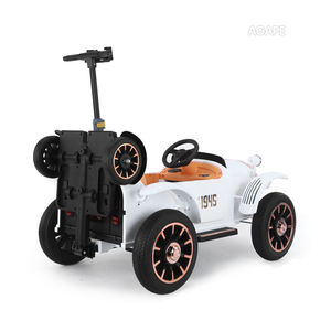 Haute qualité 12V enfants voiture électrique style rétro avec télécommande pédale Cool à piles pour bébé poussettes - Product Image 4