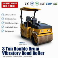Compacteur routier à double tambour en acier YD360H de 3 tonnes, directement de l'usine, pour la construction routière municipale