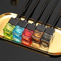 Vide 5ml 8ml 10ml 15ml noir bouchon en bois verre voiture désodorisant suspendu parfum bouteille diffuseur de parfum