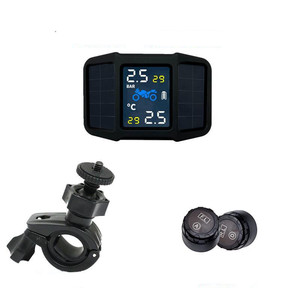 태양 에너지 디지털 디스플레이 공기 압력 외부 타이어 압력 게이지 범용 오토바이 타이어 압력 모니터 TPMS - Product Image 5