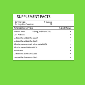Capsules de probiotiques à marque privée pour la santé digestive et immunitaire, complexe de culture avec supplément de Lactobacillus et Bifidobacterium - Product Image 2
