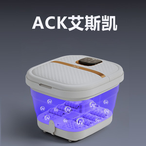 Ack Foldable Foot Bath Bucket Electric Heating Massage Constant Temperature With <b>Remote</b> Control For Home Use - Product Image 4