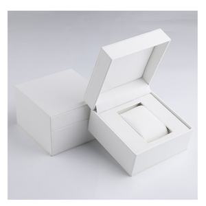 Custom PU <b>Leather</b> <b>Watch</b> Case Gift Jewelry Packaging <b>Box</b> OEM ODM Hot Stamping Logo Exquisite White <b>Leather</b> <b>Watch</b> <b>Box</b> - Product Image 2