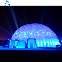 Dôme de lumière LED de célébration extérieure pour l'entrepôt gonflable de barre de tente de partie de club de maison d'explosion