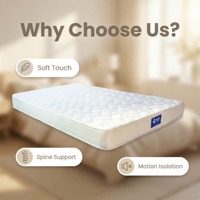 Matelas tout en mousse souple et respirant, confort anti-pression, conception sûre et non toxique, emballé en rouleau pour la maison, le dortoir, l'hôtel, vente en gros