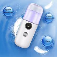 Pulvérisateur de brume nano pratique, appareil hydratant ultrasonique portatif, humidificateur, réservoir de 30 ml, soin de la peau du visage, indispensable pour les voyages
