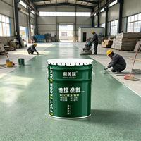 Peinture époxy pour sols décoratifs brillants avec sable coloré, revêtement époxy terrazzo pour salle d'exposition
