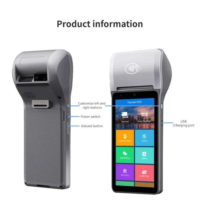 Handheld NFC Enabled Android 10 Cash Register Ordering Queue Calling ...