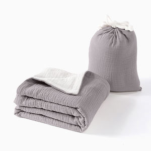 بطانيات قطنية كريز مزدوجة من القطن العضوي ناعمة ، بطانية قماط للأطفال من الشاش - Product Image 4