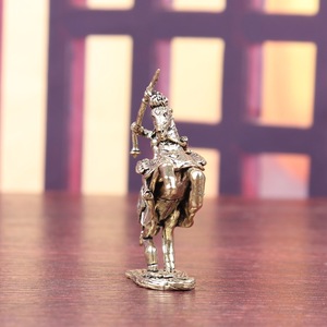 1 pièce, petite figurine artisanale en laiton, motif <span class=keywords><strong>Chevalier</strong></span> et Cheval, pour bureau, salon, meuble à vin, décoration de bureau, figurine de thé ou décoration de voiture - Product Image 5