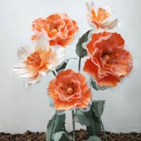 Kunstmatige reuzenbloem van oranje klaproos voor etalage- en winkeldecoratie