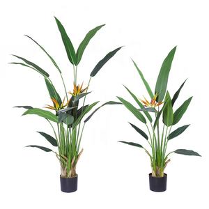 شجرة النخيل الاصطناعية الطيور محاكاة الجنة النباتات بوعاء شبه الأشجار للداخلية في الهواء الطلق - Product Image 5