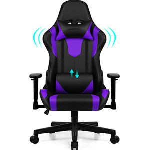 Chaise de bureau et de gaming ergonomique Zero Gravity avec massage, design racing, hauteur réglable et roulettes fluides - Product Image 1