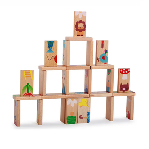 Giáo Dục Đồ Chơi Sáng Tạo Domino Bằng Gỗ Tùy Chỉnh In Domino Set 28Pcs Khối Động Vật Domino Đồ Chơi Cho Kdis Câu Đố - Product Image 3