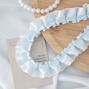 Nastro in Pizzo Plissettato a Pois a Doppio Strato da 2,5 cm, Materiale per Fai da Te - Product Image 6