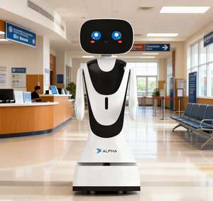 Robot <span class=keywords><strong>de</strong></span> service intelligent Timo - <span class=keywords><strong>Assistant</strong></span> interactif alimenté par l'IA pour les entreprises, le commerce <span class=keywords><strong>de</strong></span> détail et l'hôtellerie - Product Image 1