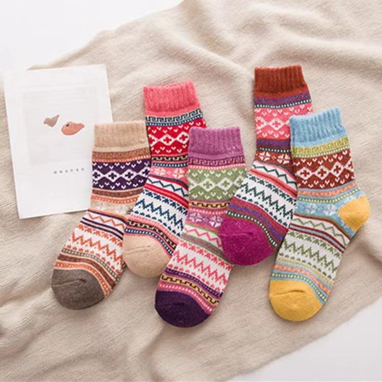 Wuyang Factory WY-103 Wholesale Women Best Seller Fashion Winter Socks Soft Wool Winter Socks